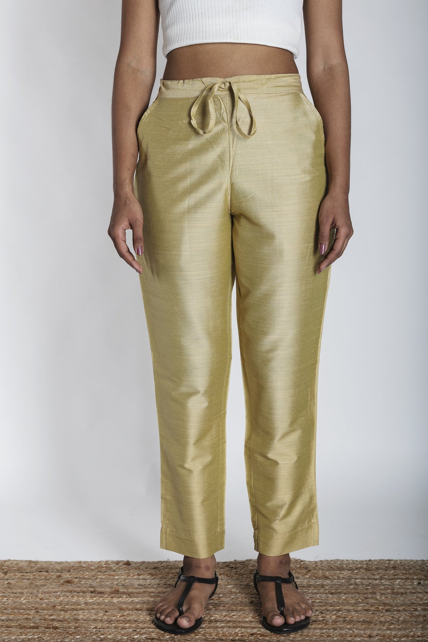 Slub Silk Pants | Ray-Ethnic