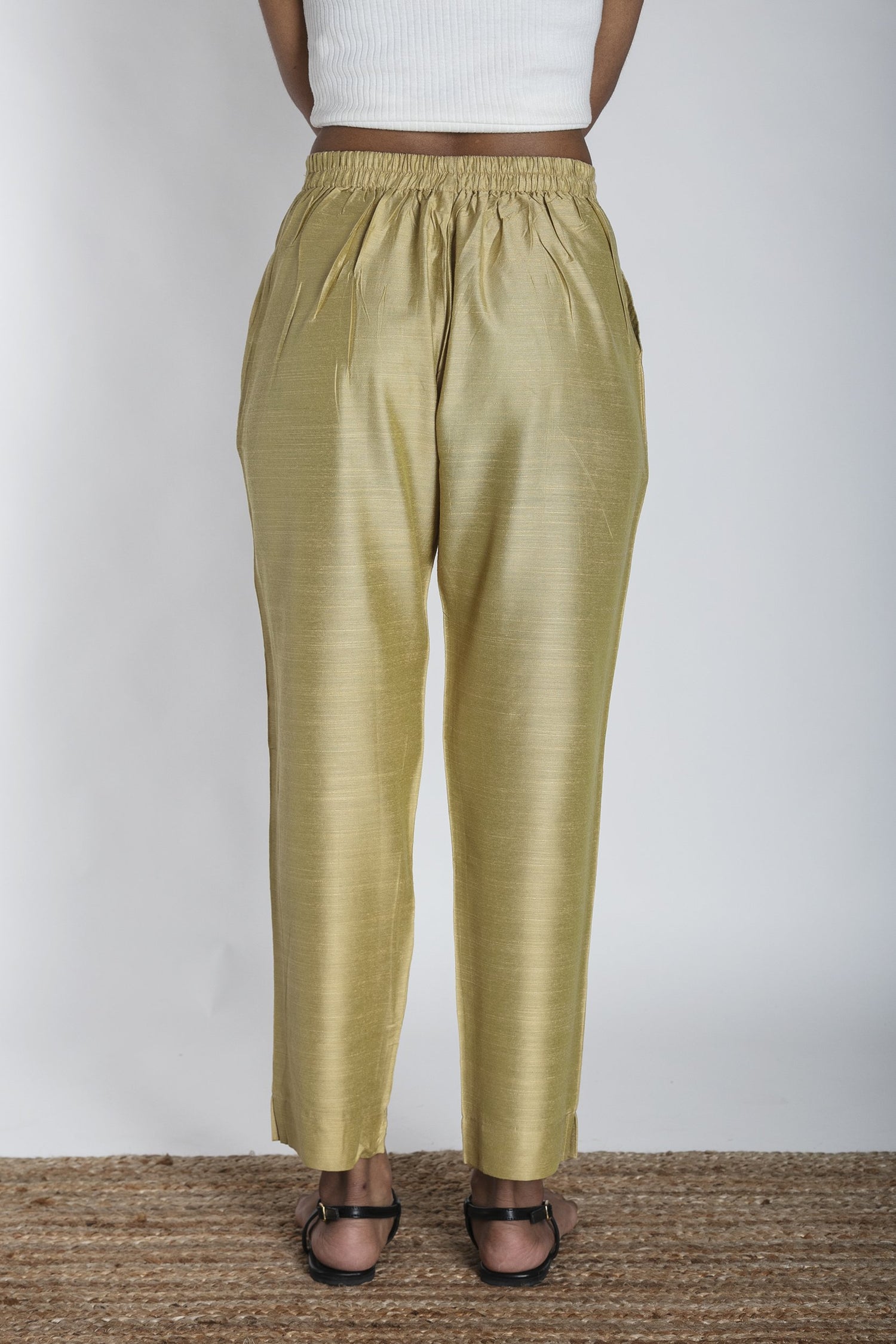 Slub Silk Pants | Ray-Ethnic