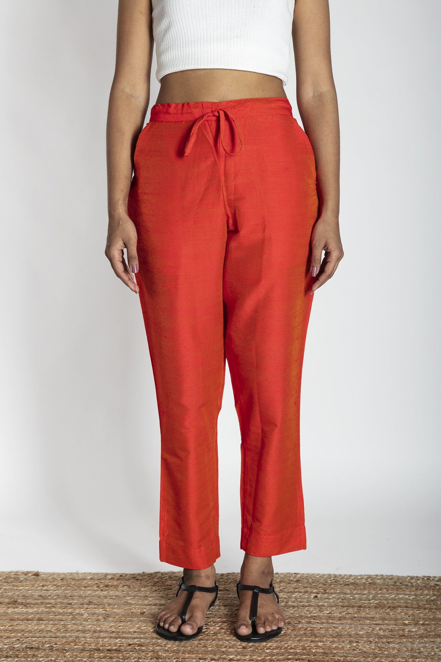 Slub Silk Pants | Ray-Ethnic