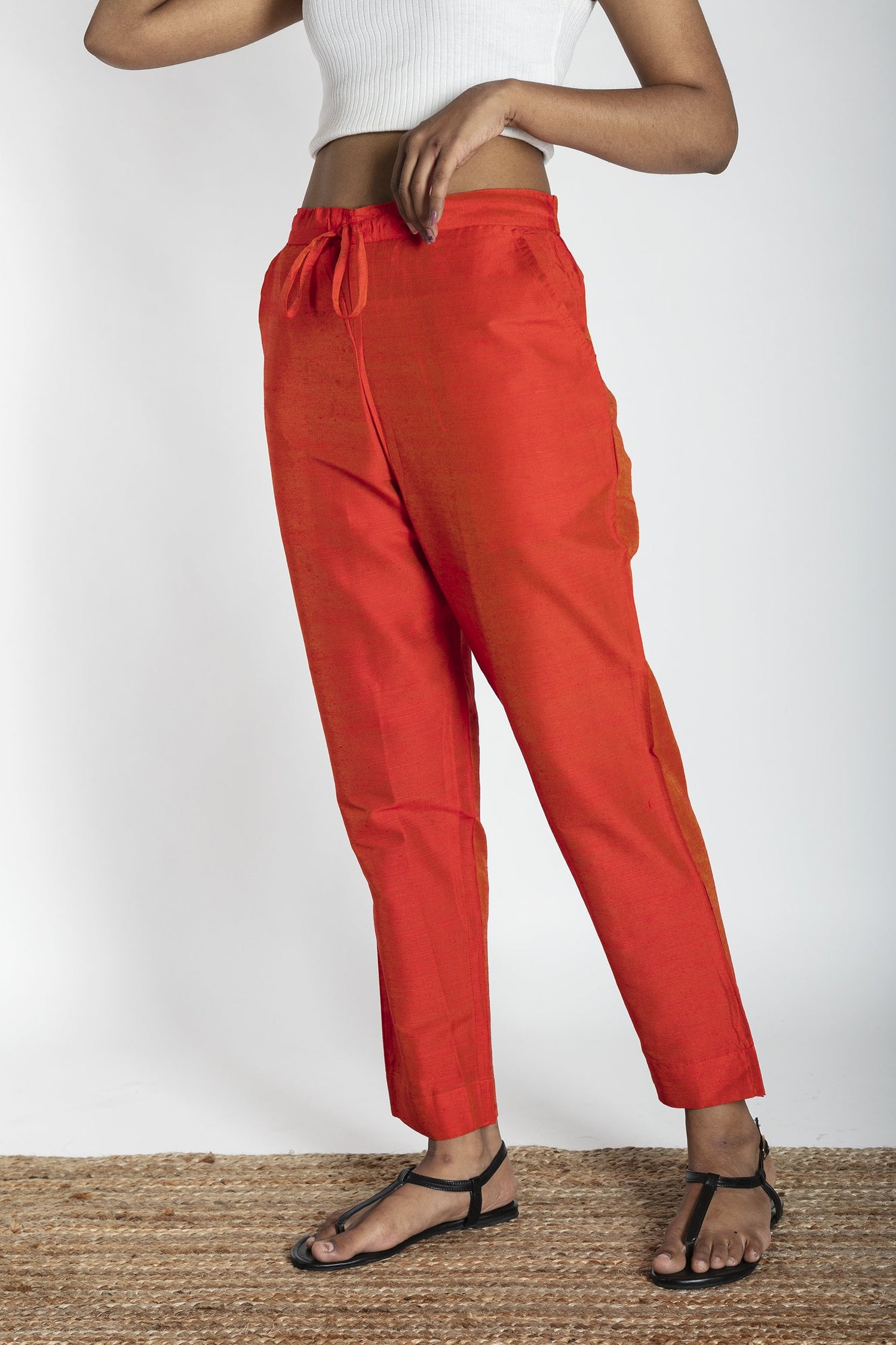 Slub Silk Pants | Ray-Ethnic