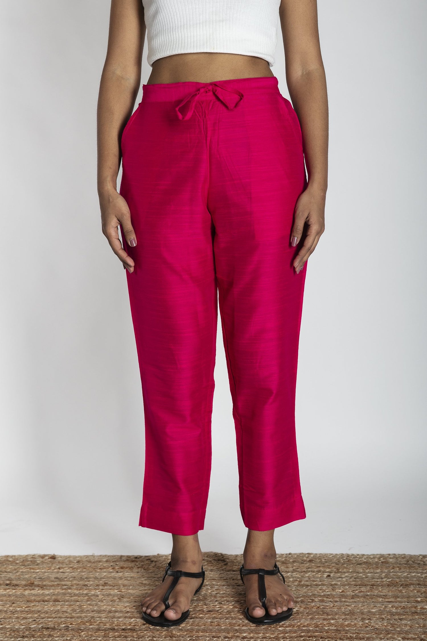 Slub Silk Pants | Ray-Ethnic