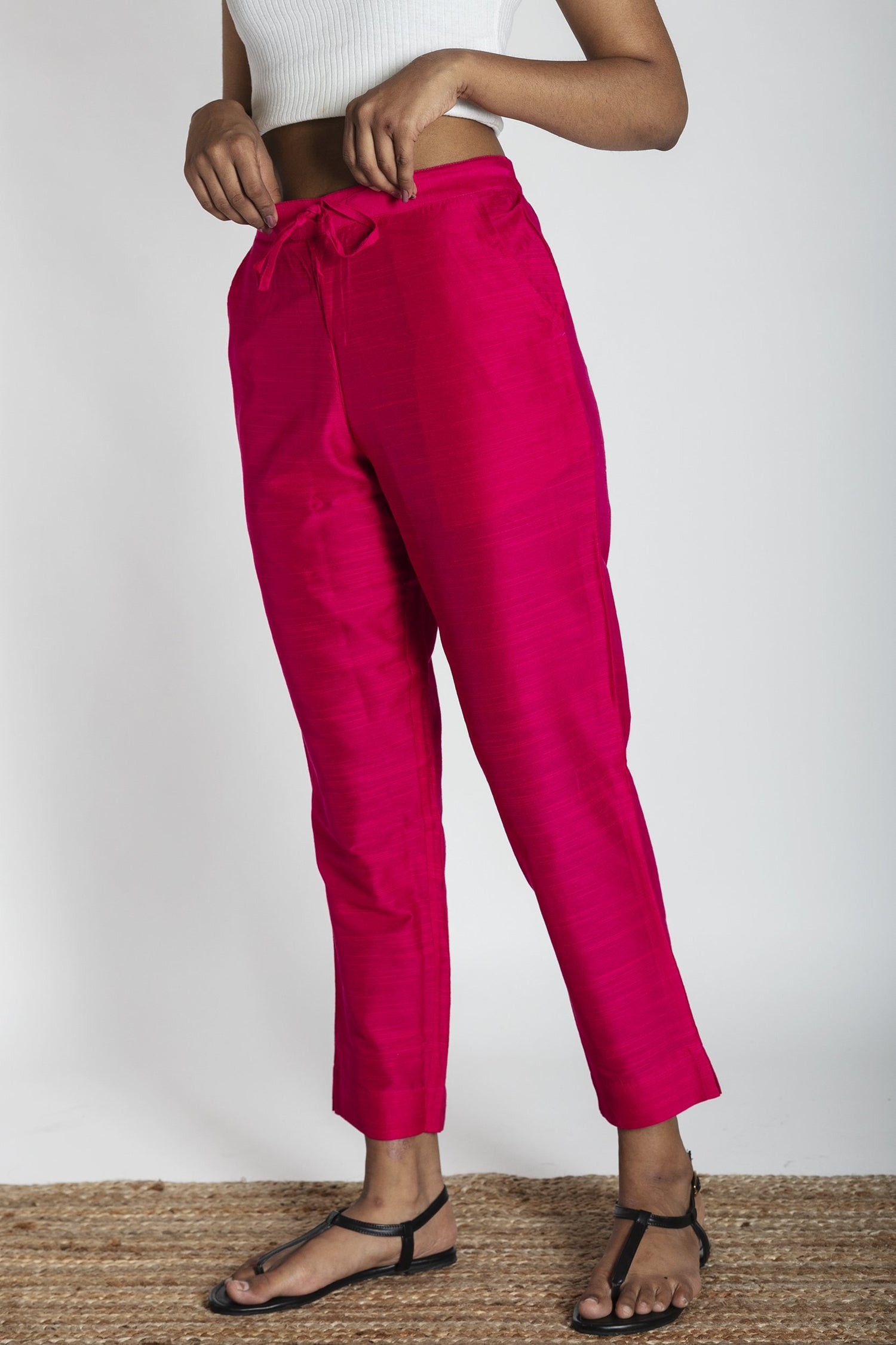 Slub Silk Pants | Ray-Ethnic