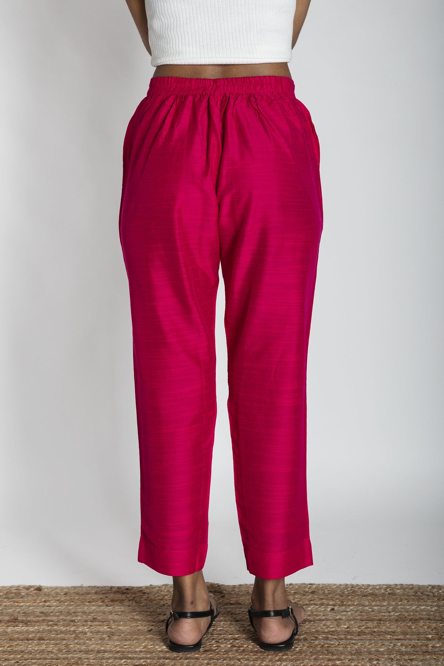 Slub Silk Pants | Ray-Ethnic