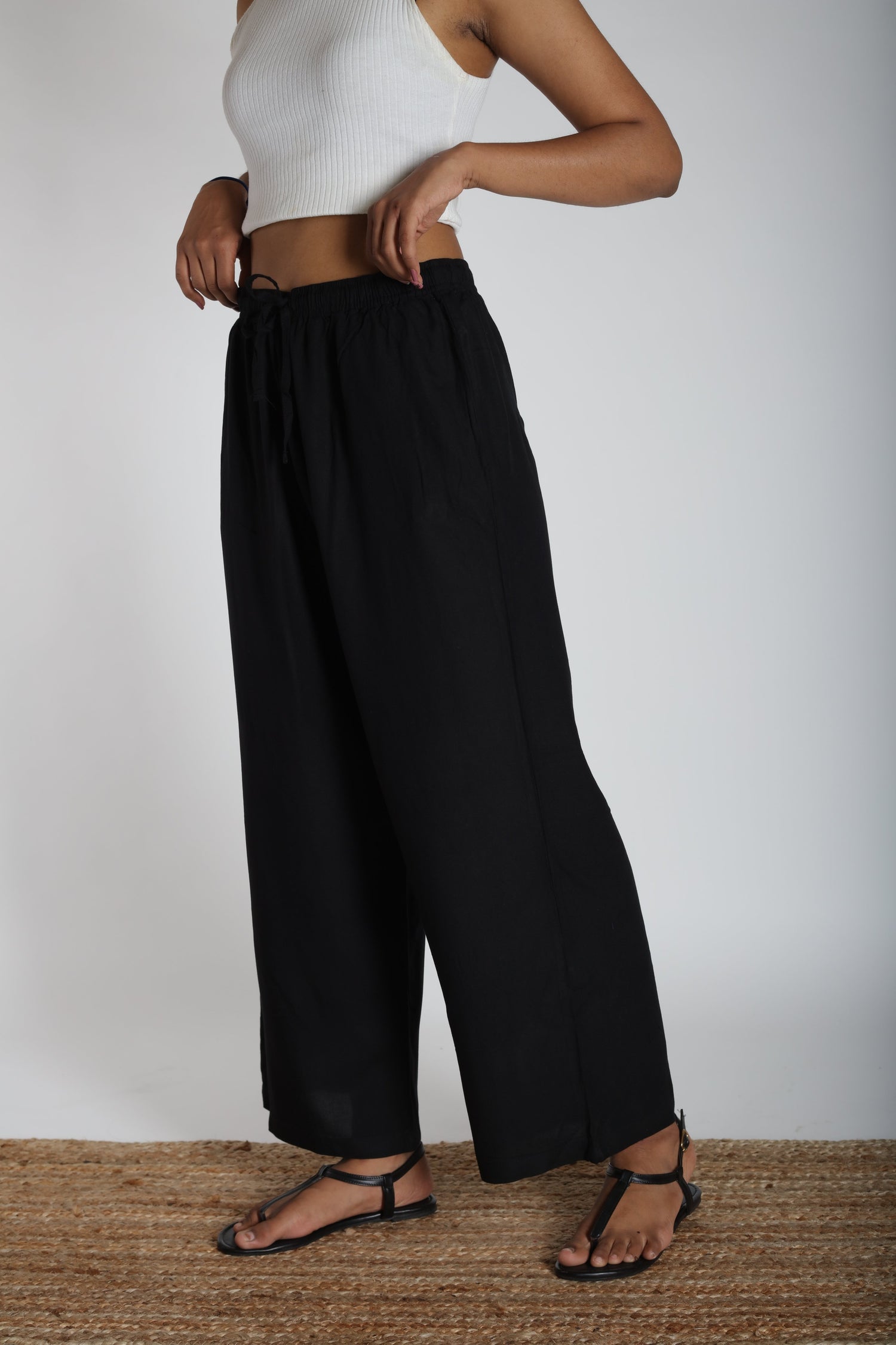 Loose Viscose Pants | Ray-Ethnic