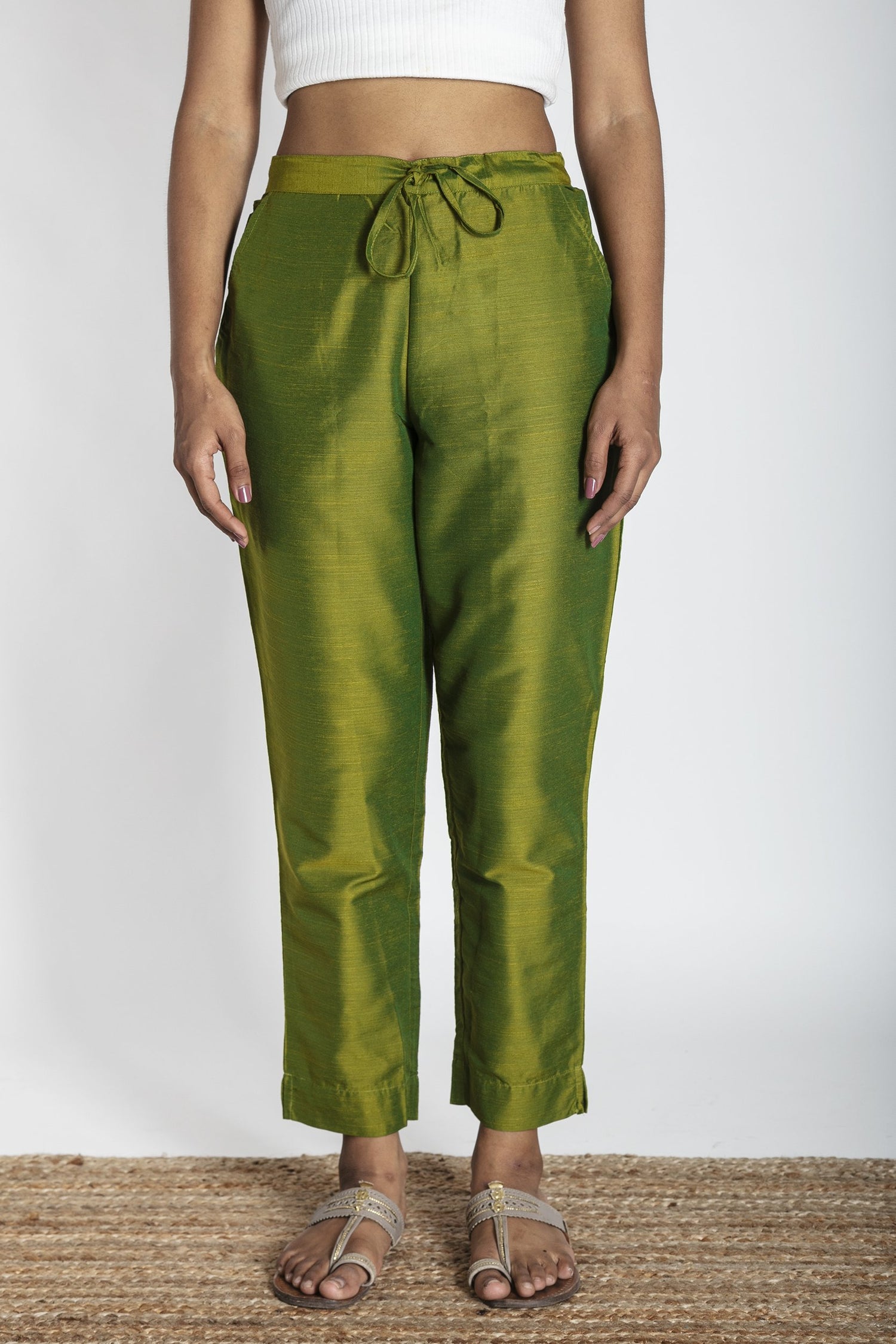 Slub Silk Pants | Ray-Ethnic