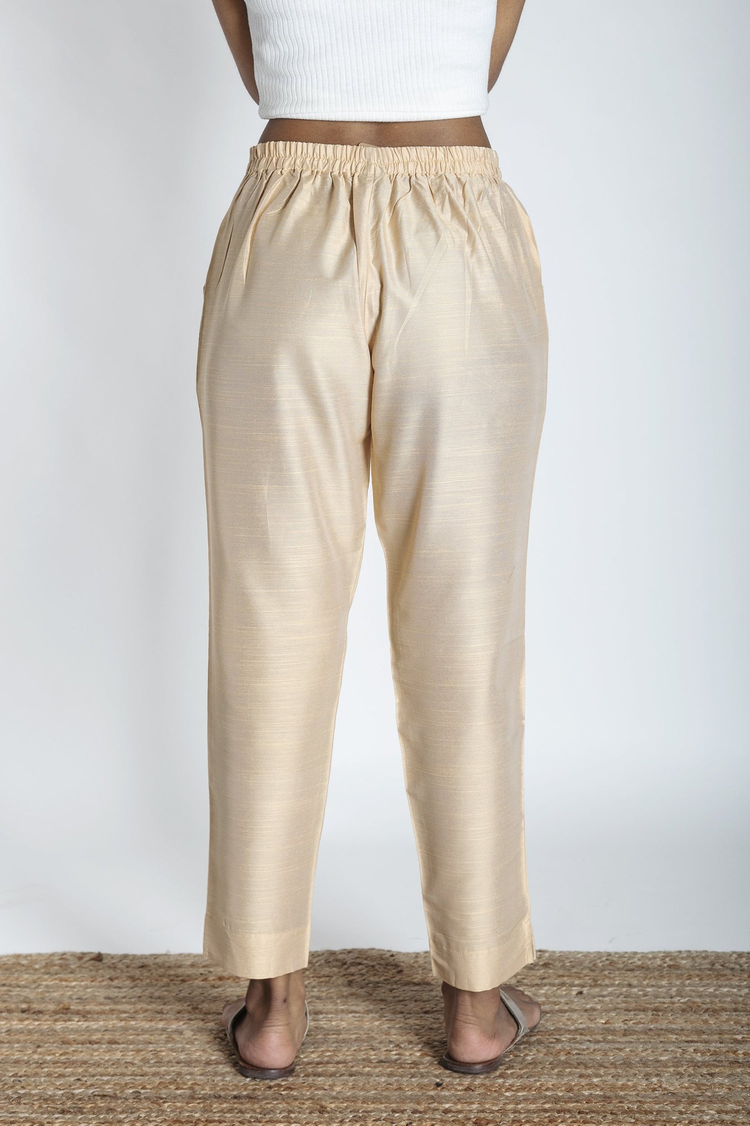 Slub Silk Pants | Ray-Ethnic