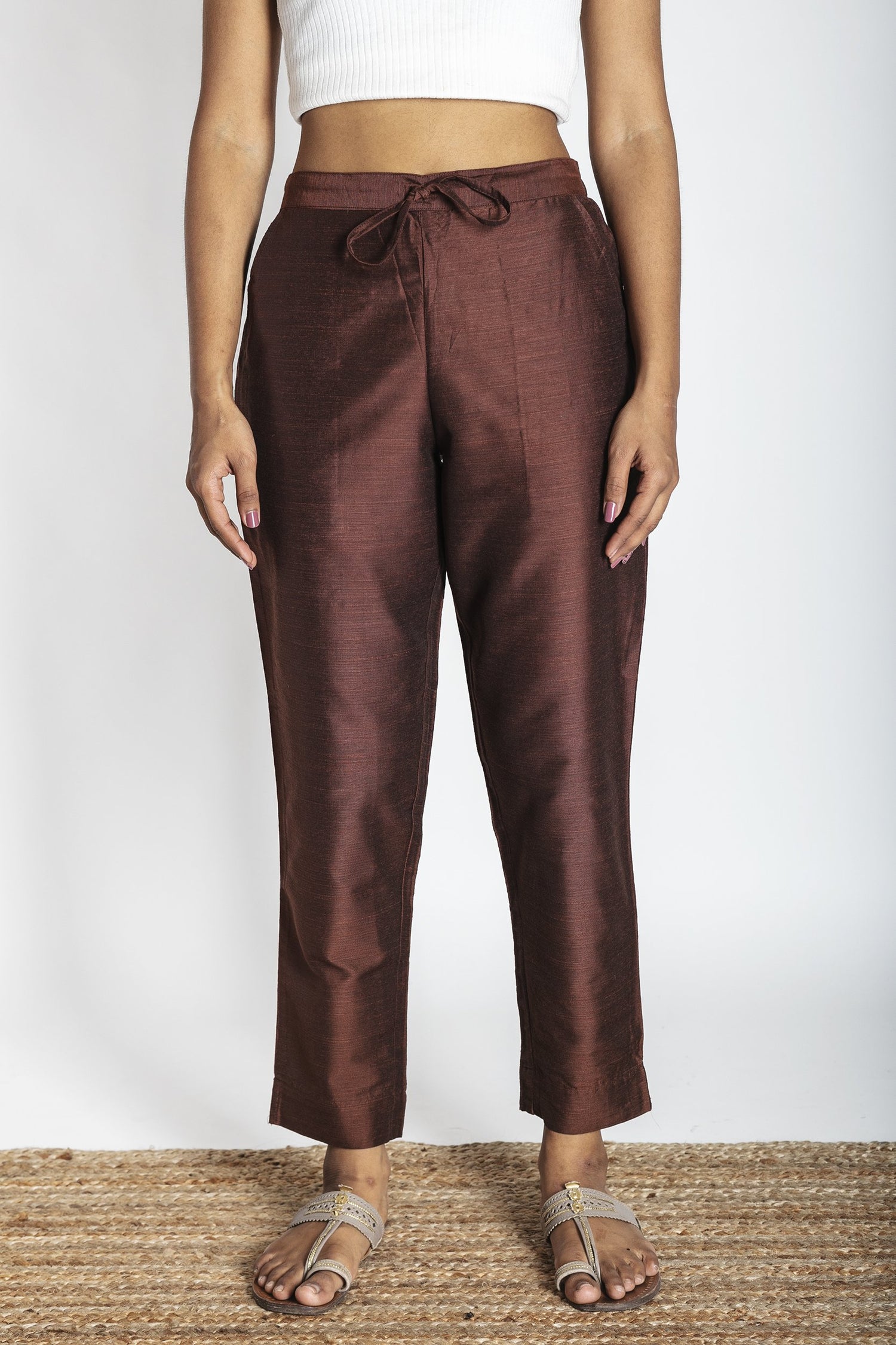Slub Silk Pants | Ray-Ethnic