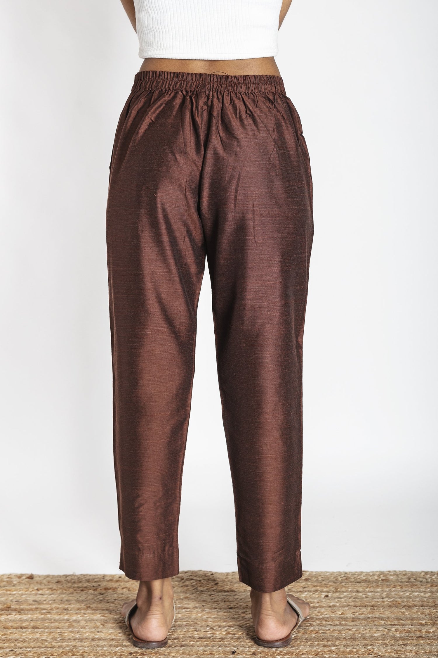 Slub Silk Pants | Ray-Ethnic
