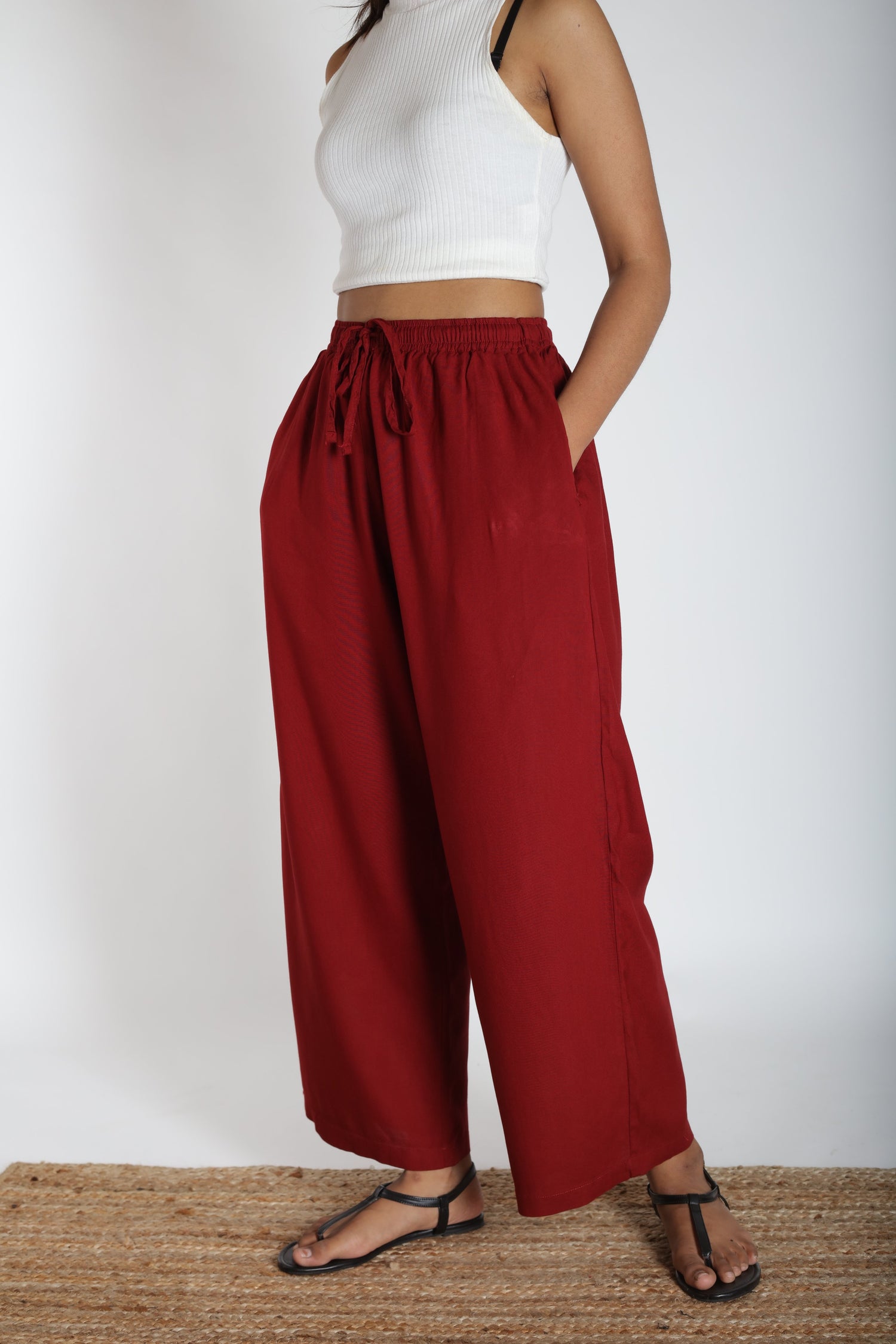 Loose Viscose Pants | Ray-Ethnic