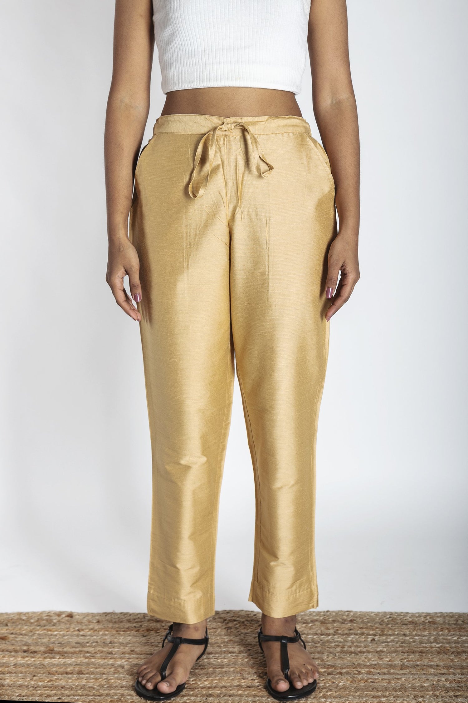 Slub Silk Pants | Ray-Ethnic