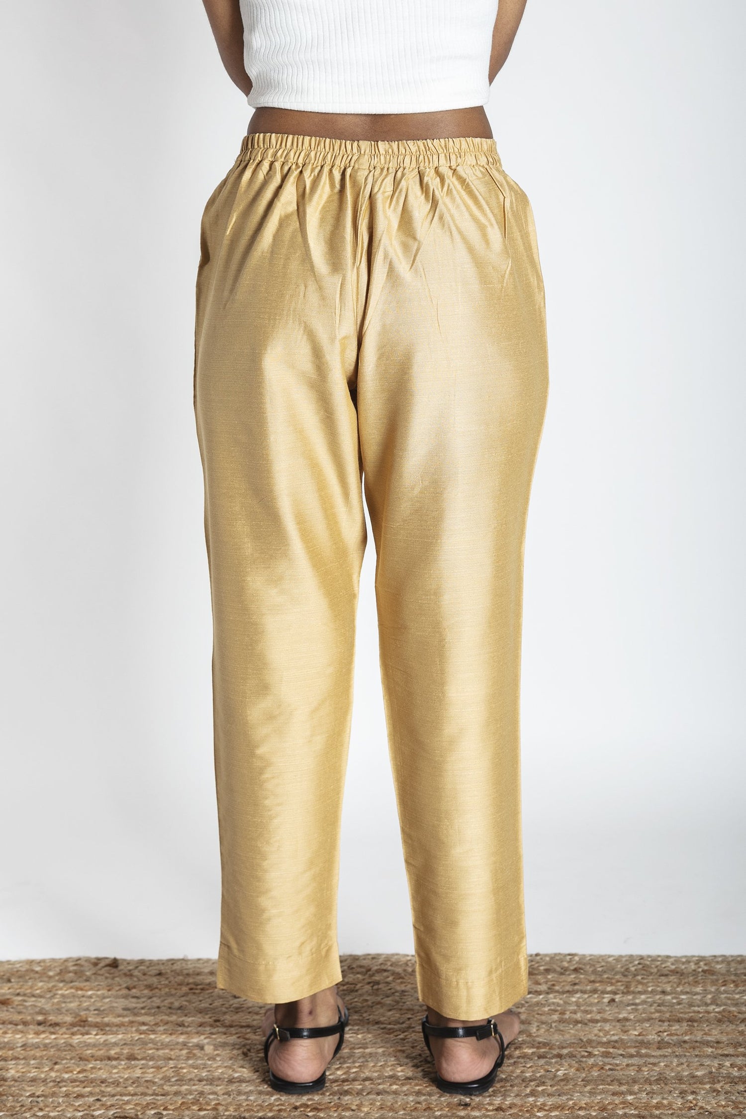 Slub Silk Pants | Ray-Ethnic