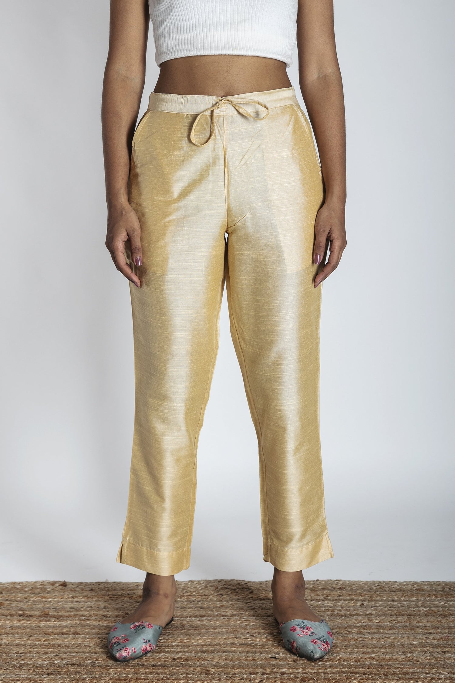 Slub Silk Pants | Ray-Ethnic