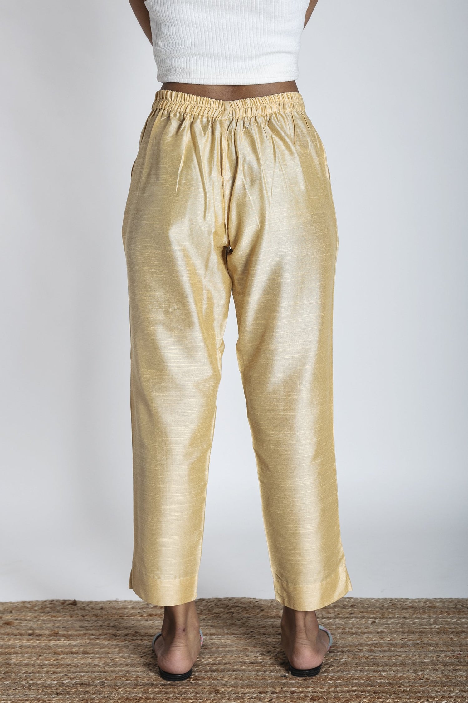 Slub Silk Pants | Ray-Ethnic