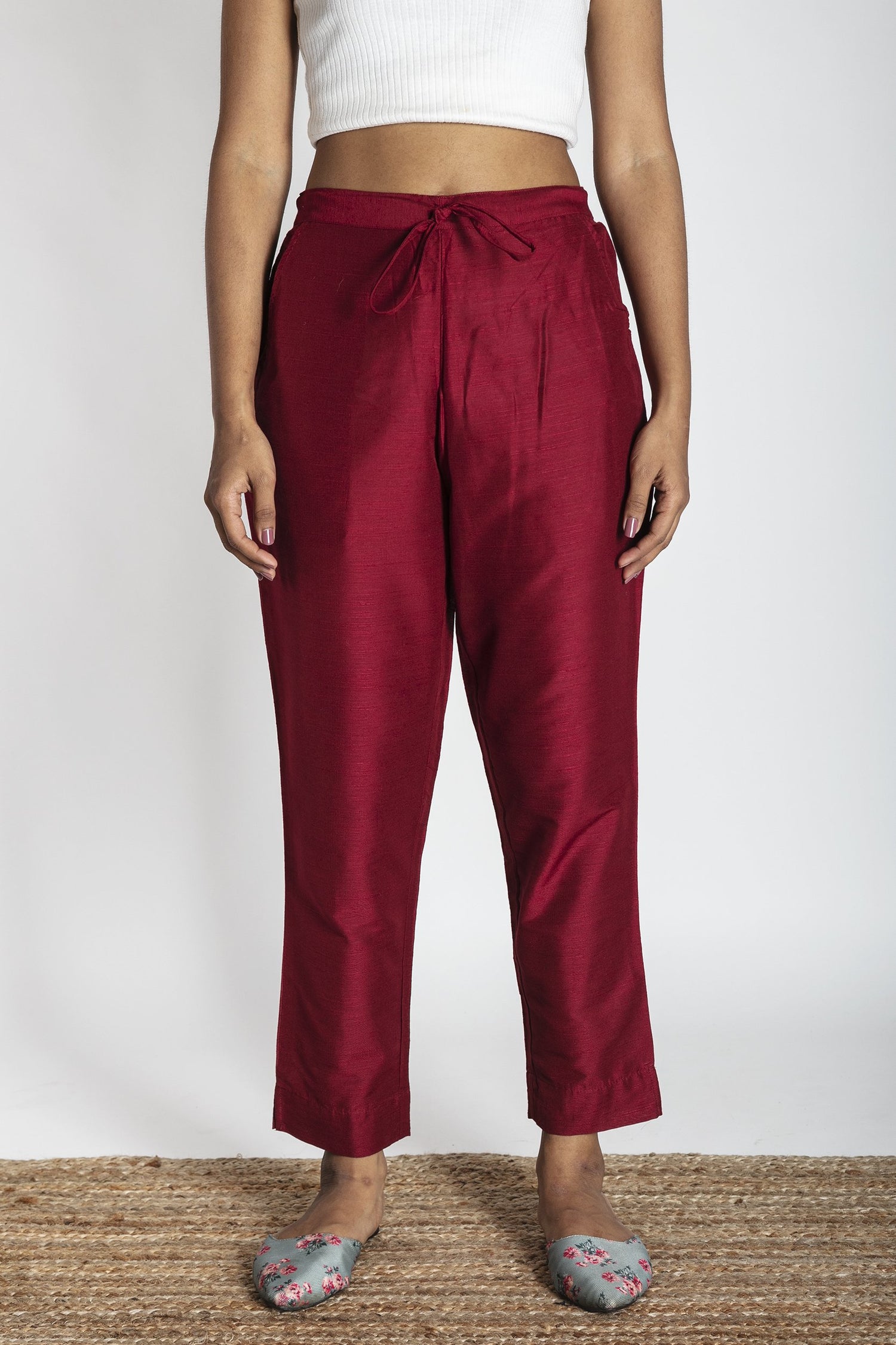 Slub Silk Pants | Ray-Ethnic