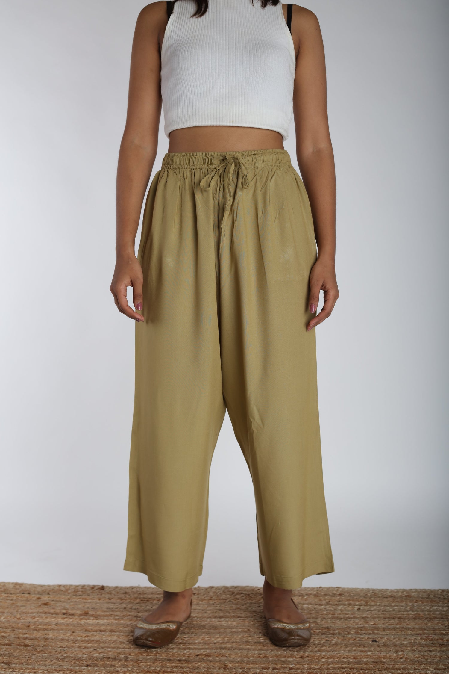 Loose Viscose Pants | Ray-Ethnic