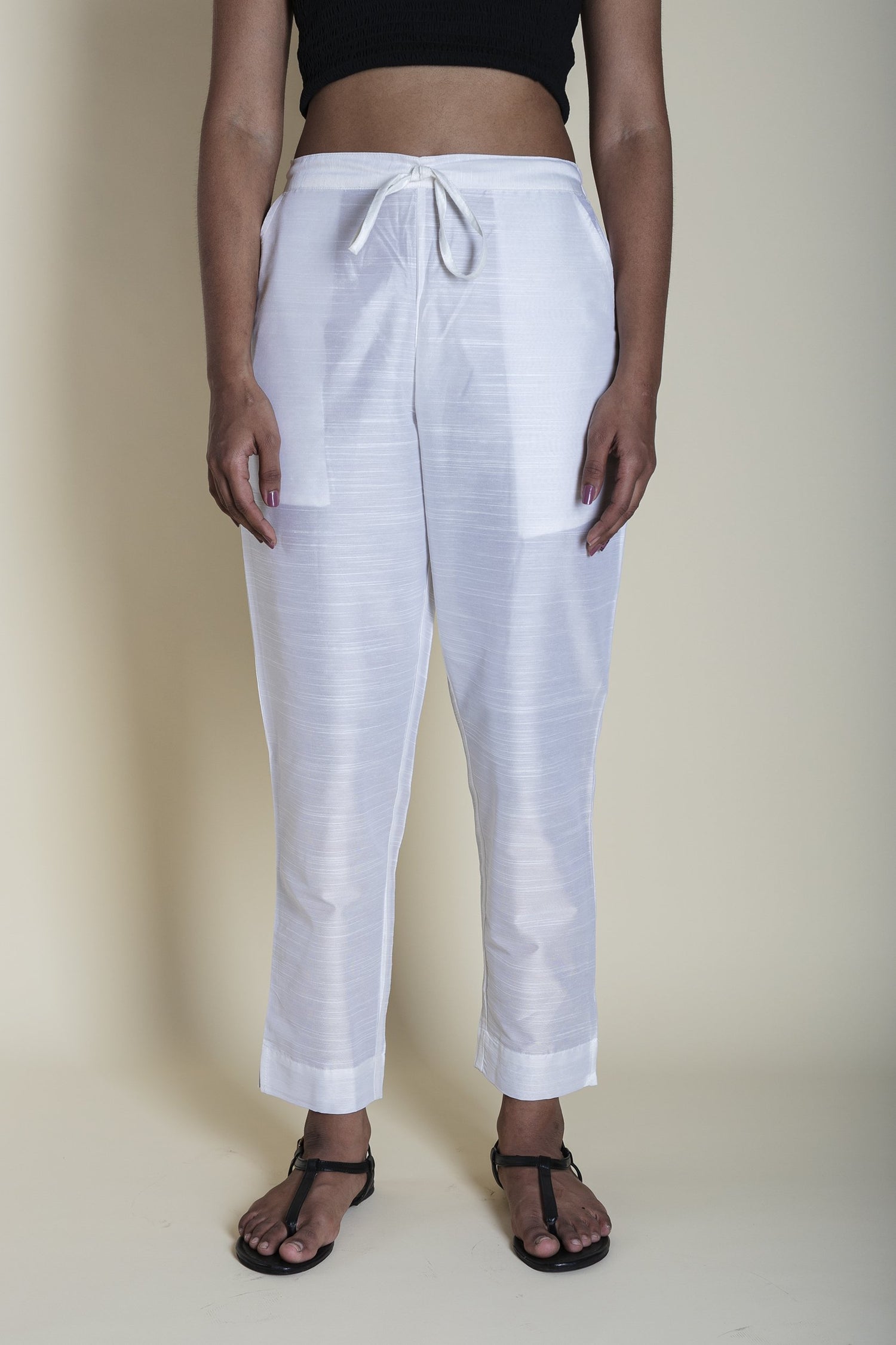 Slub Silk Pants | Ray-Ethnic