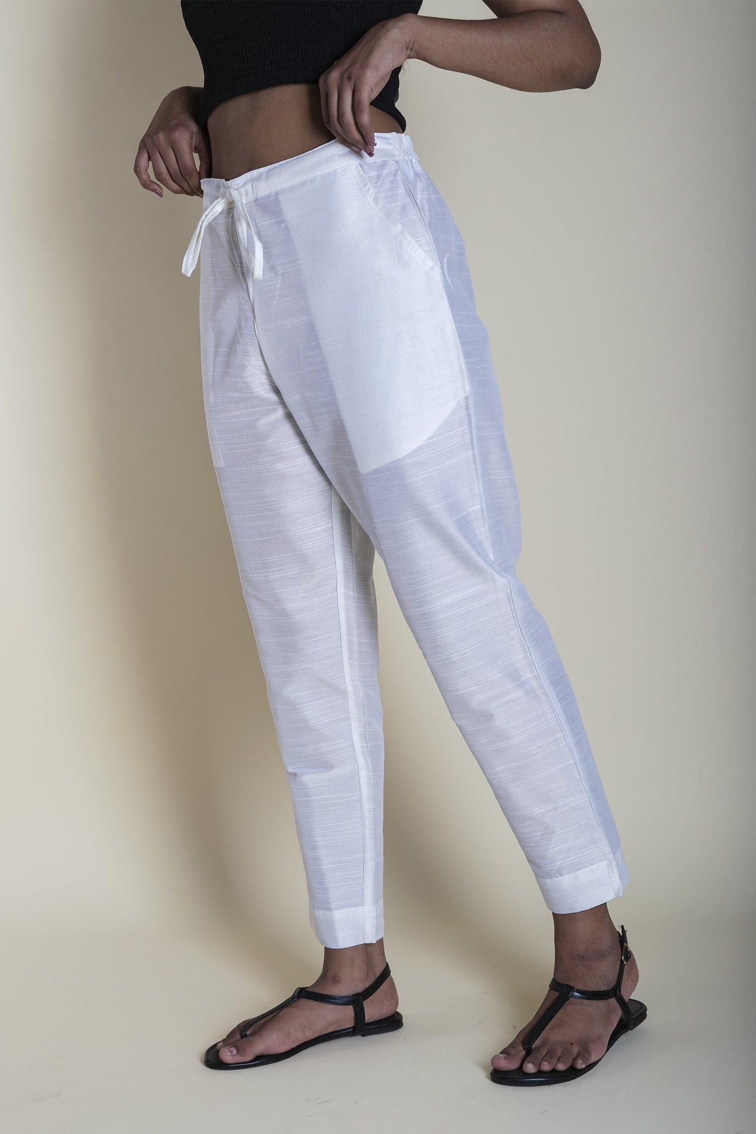 Slub Silk Pants | Ray-Ethnic