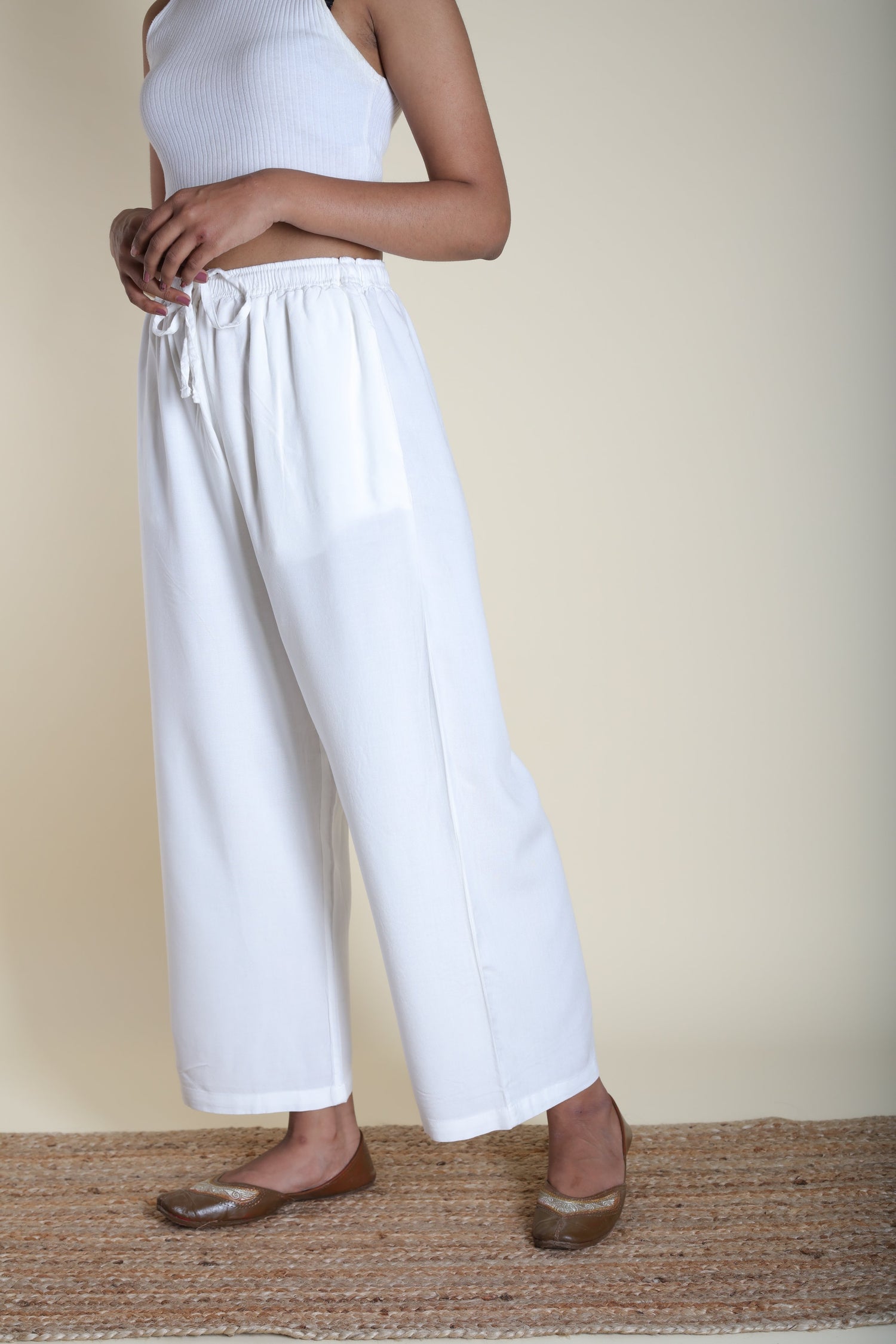 Loose Viscose Pants | Ray-Ethnic