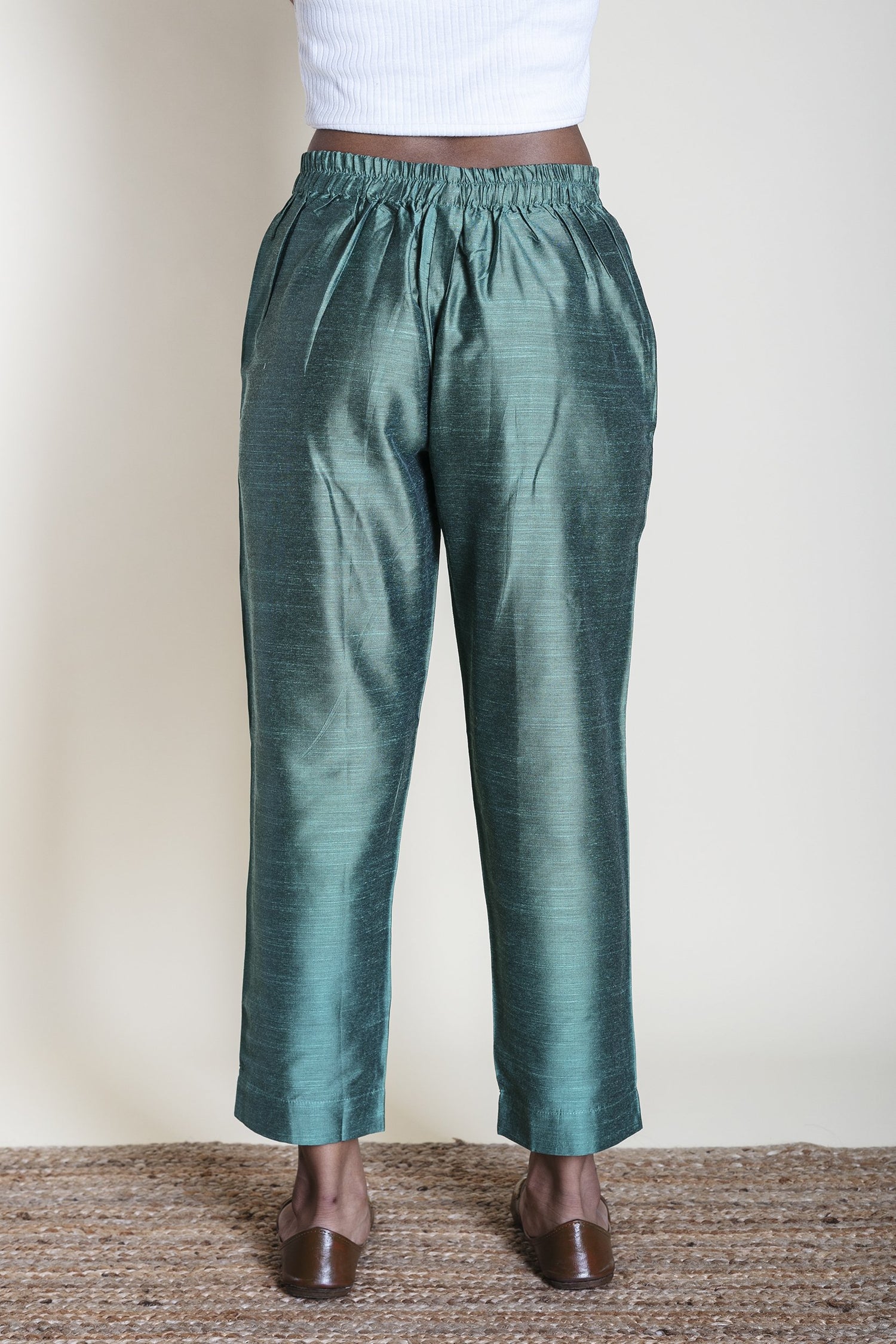 Slub Silk Pants | Ray-Ethnic