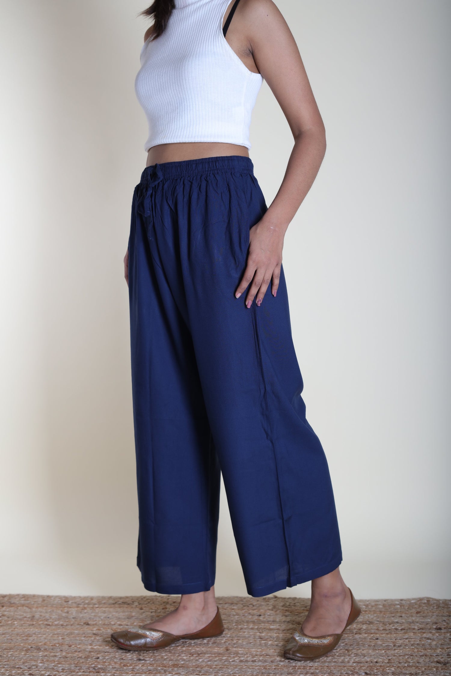 Loose Viscose Pants | Ray-Ethnic