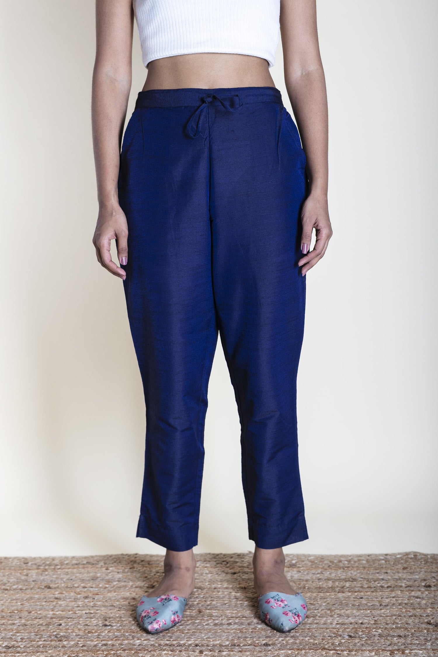 Slub Silk Pants | Ray-Ethnic