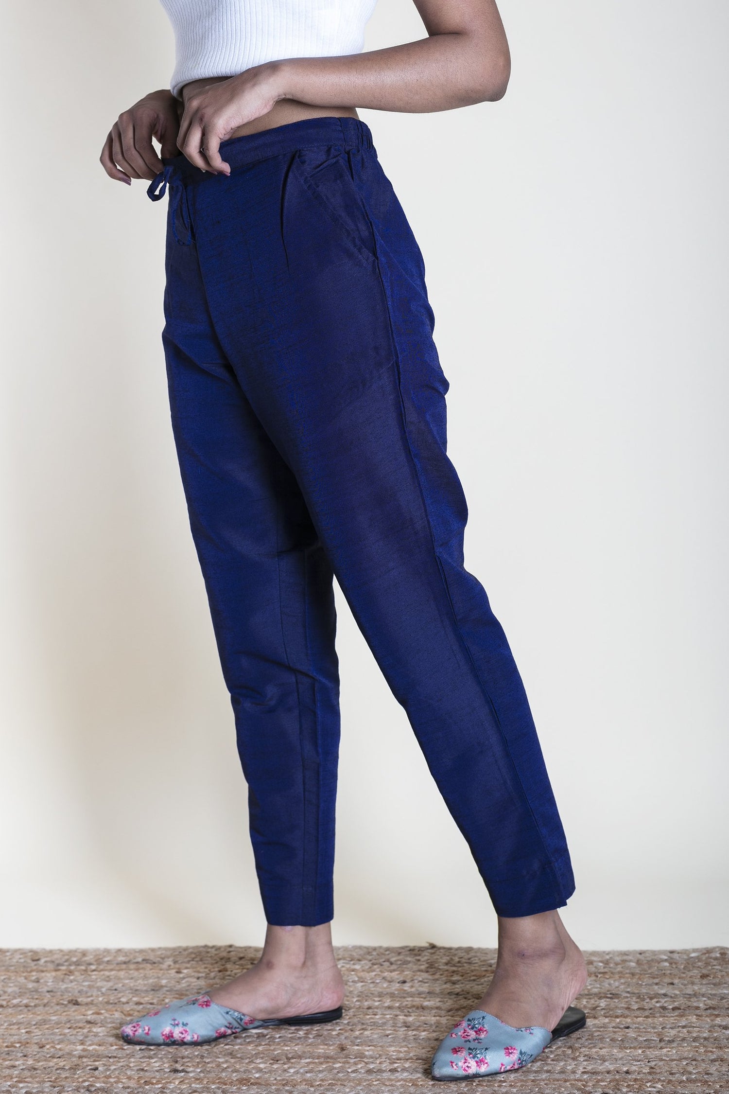Slub Silk Pants | Ray-Ethnic