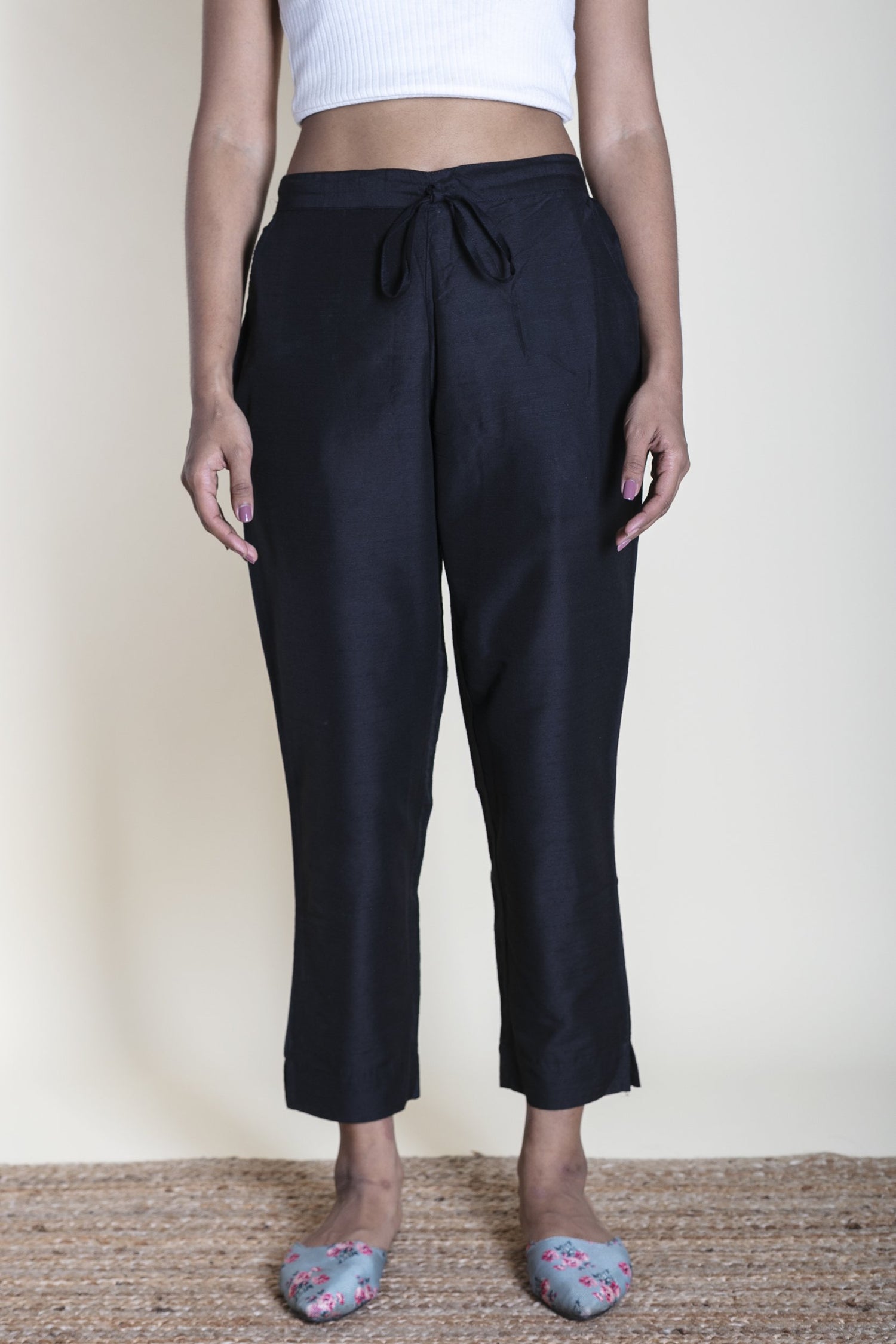 Slub Silk Pants | Ray-Ethnic