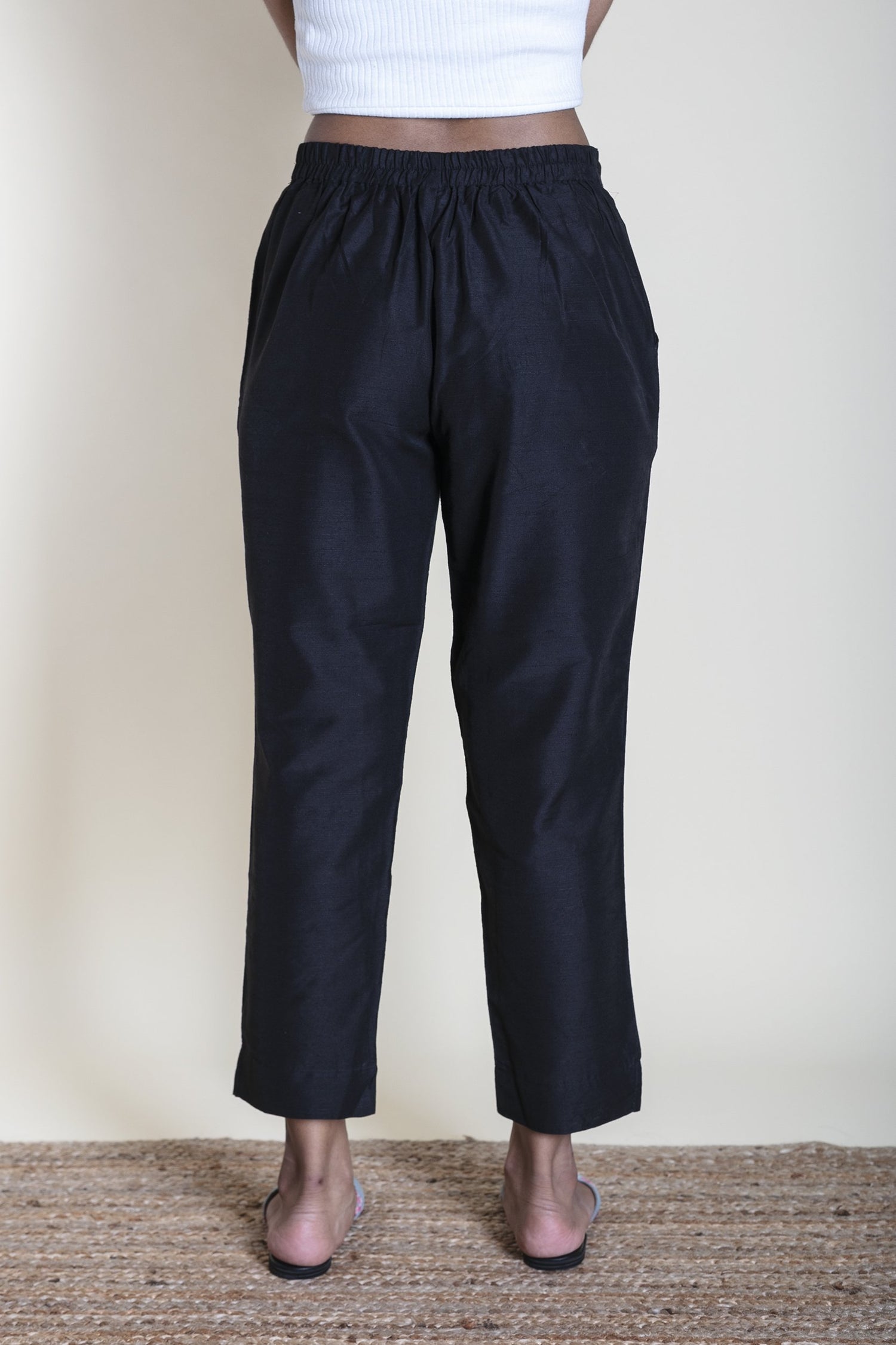Slub Silk Pants | Ray-Ethnic