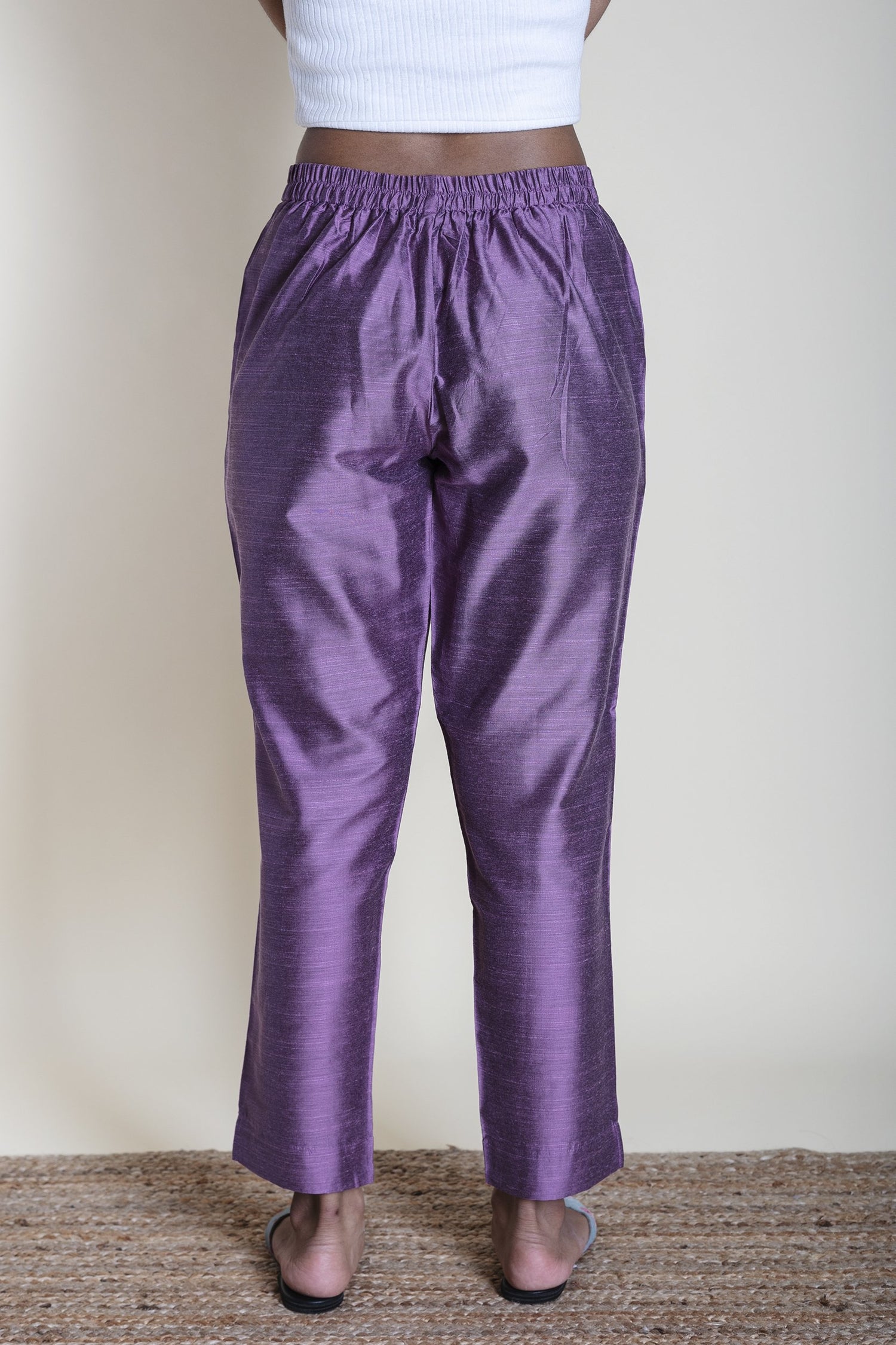 Slub Silk Pants | Ray-Ethnic