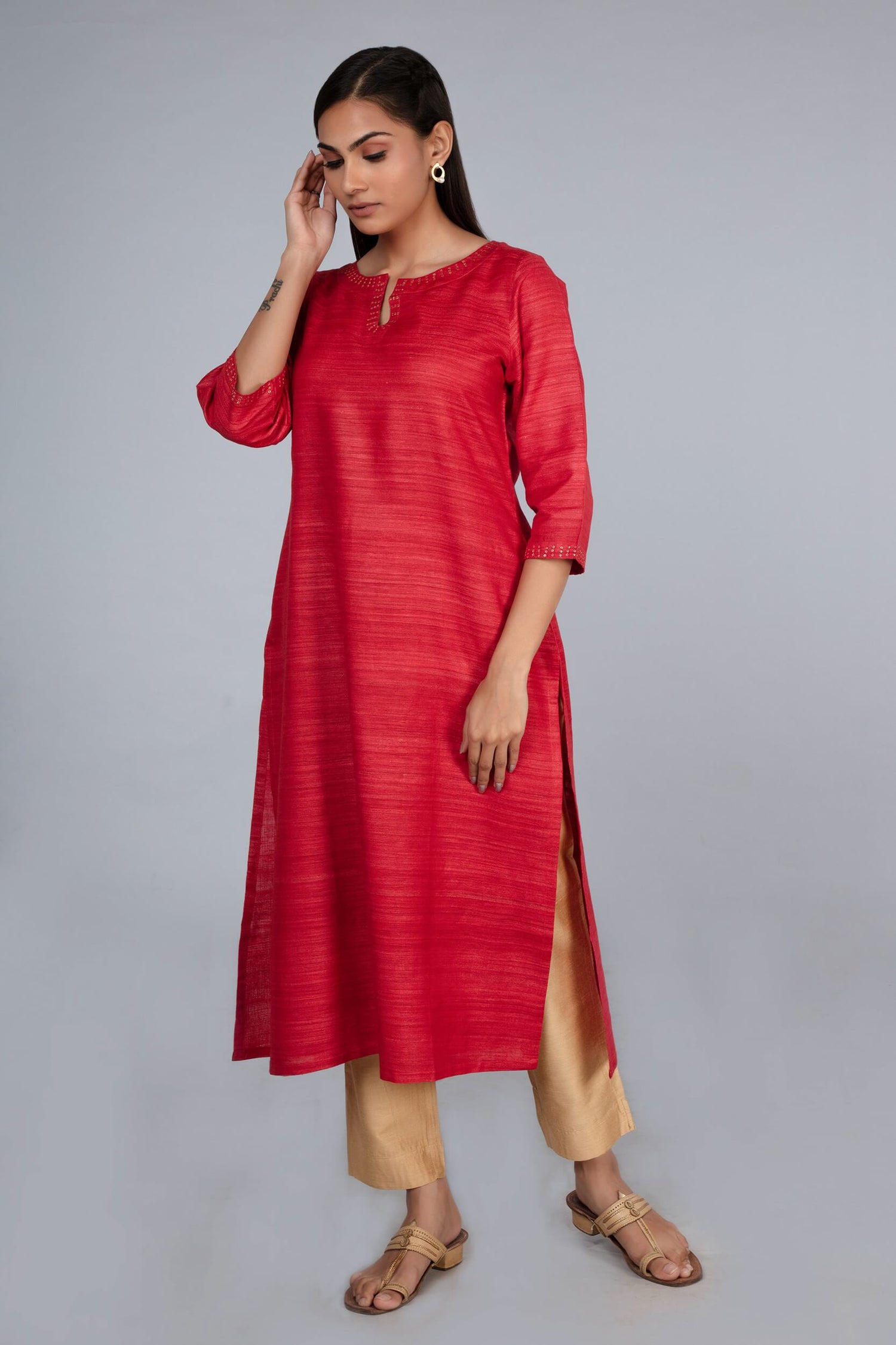 Slub Silk Pants | Ray-Ethnic