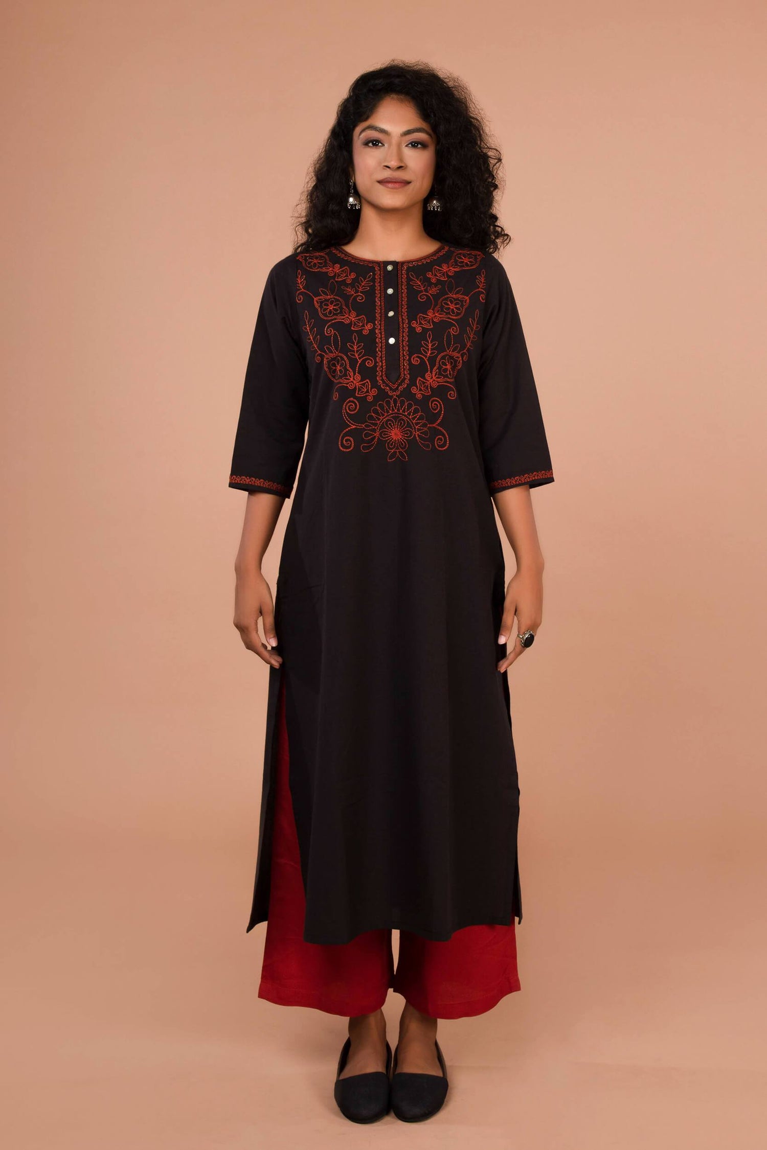 Loose Viscose Pants | Ray-Ethnic