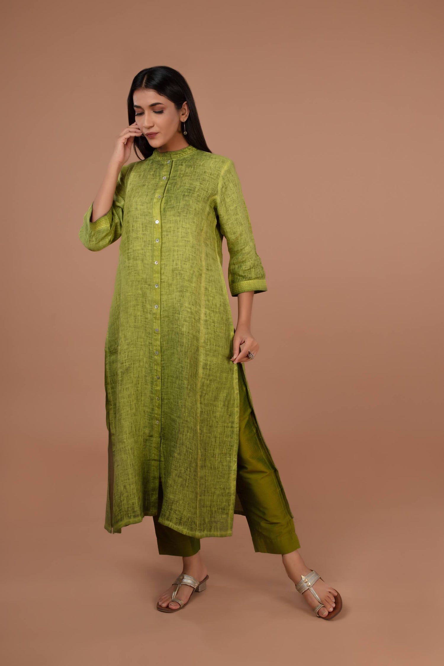 Slub Silk Pants | Ray-Ethnic