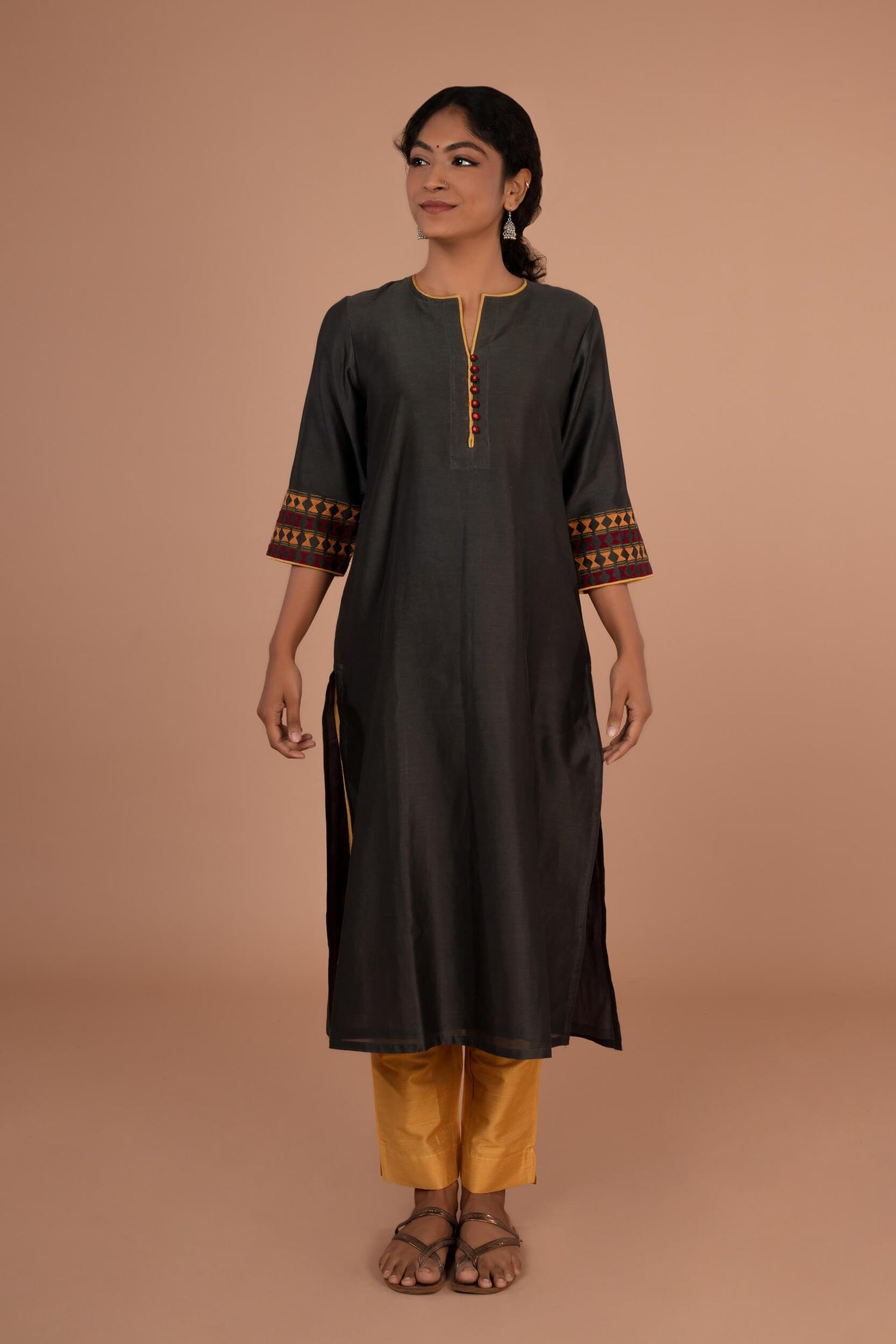 Slub Silk Pants | Ray-Ethnic