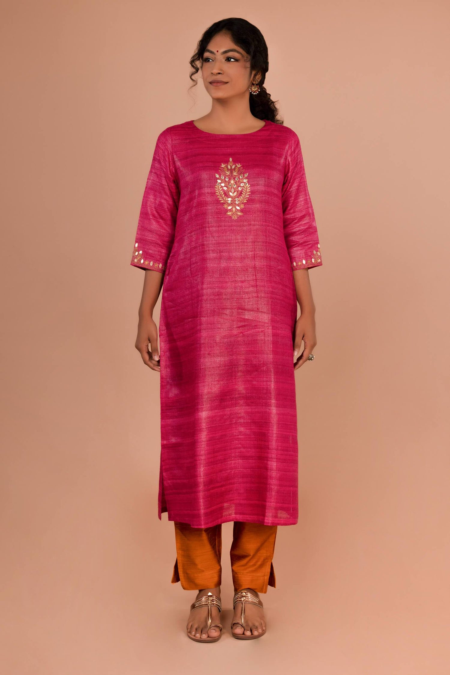 Slub Silk Pants | Ray-Ethnic
