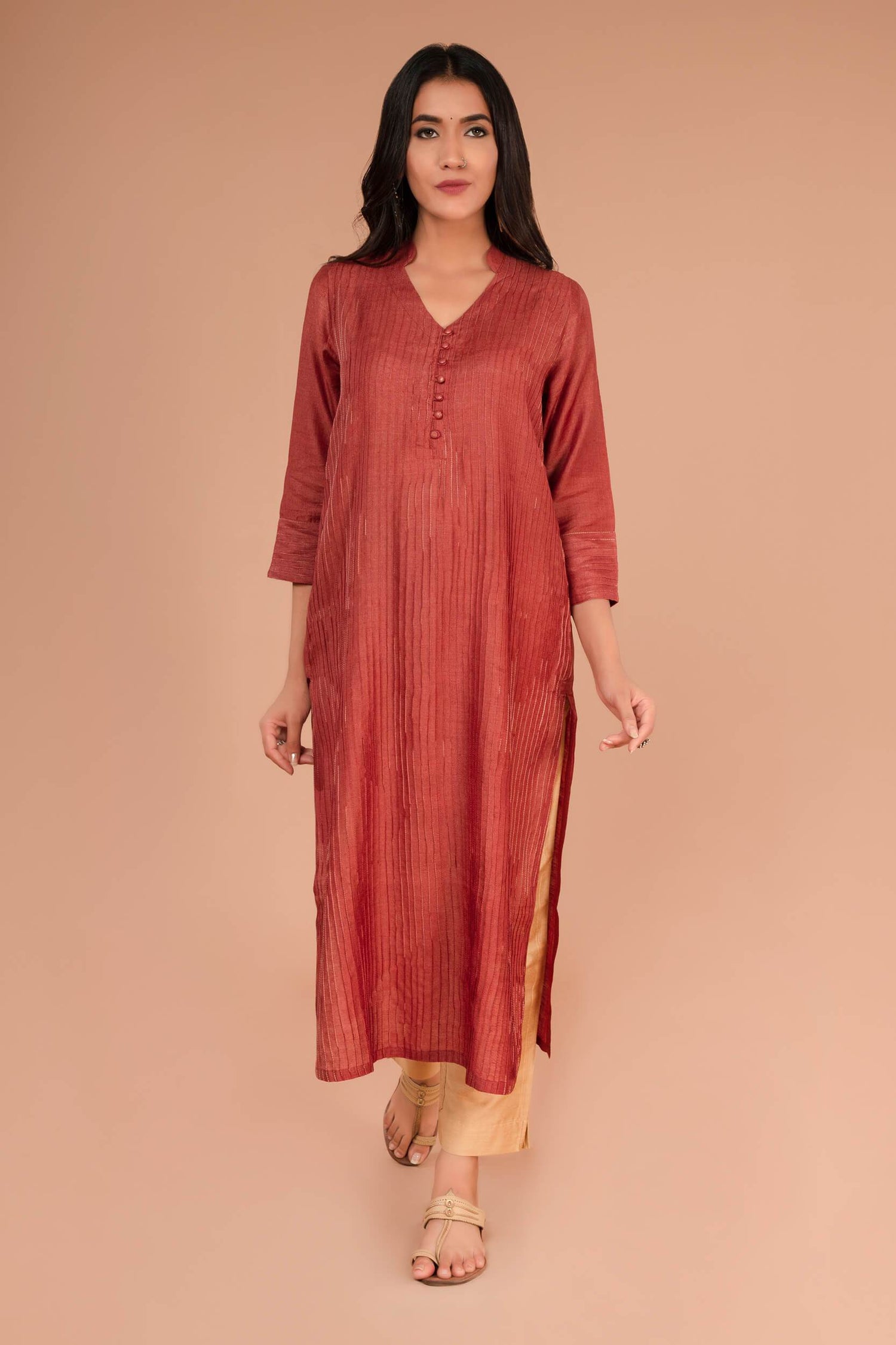 Slub Silk Pants | Ray-Ethnic