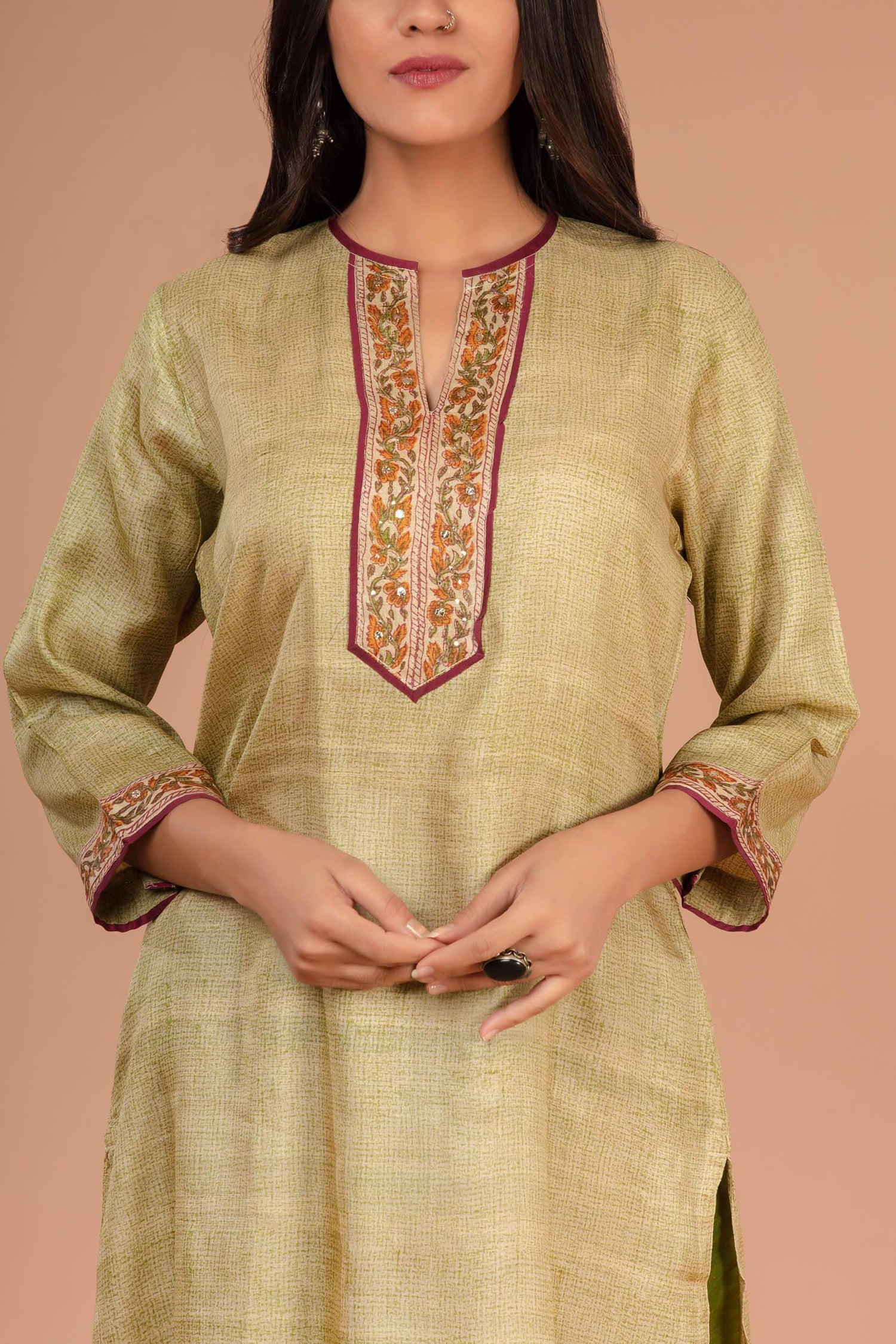 Slub Silk Pants | Ray-Ethnic