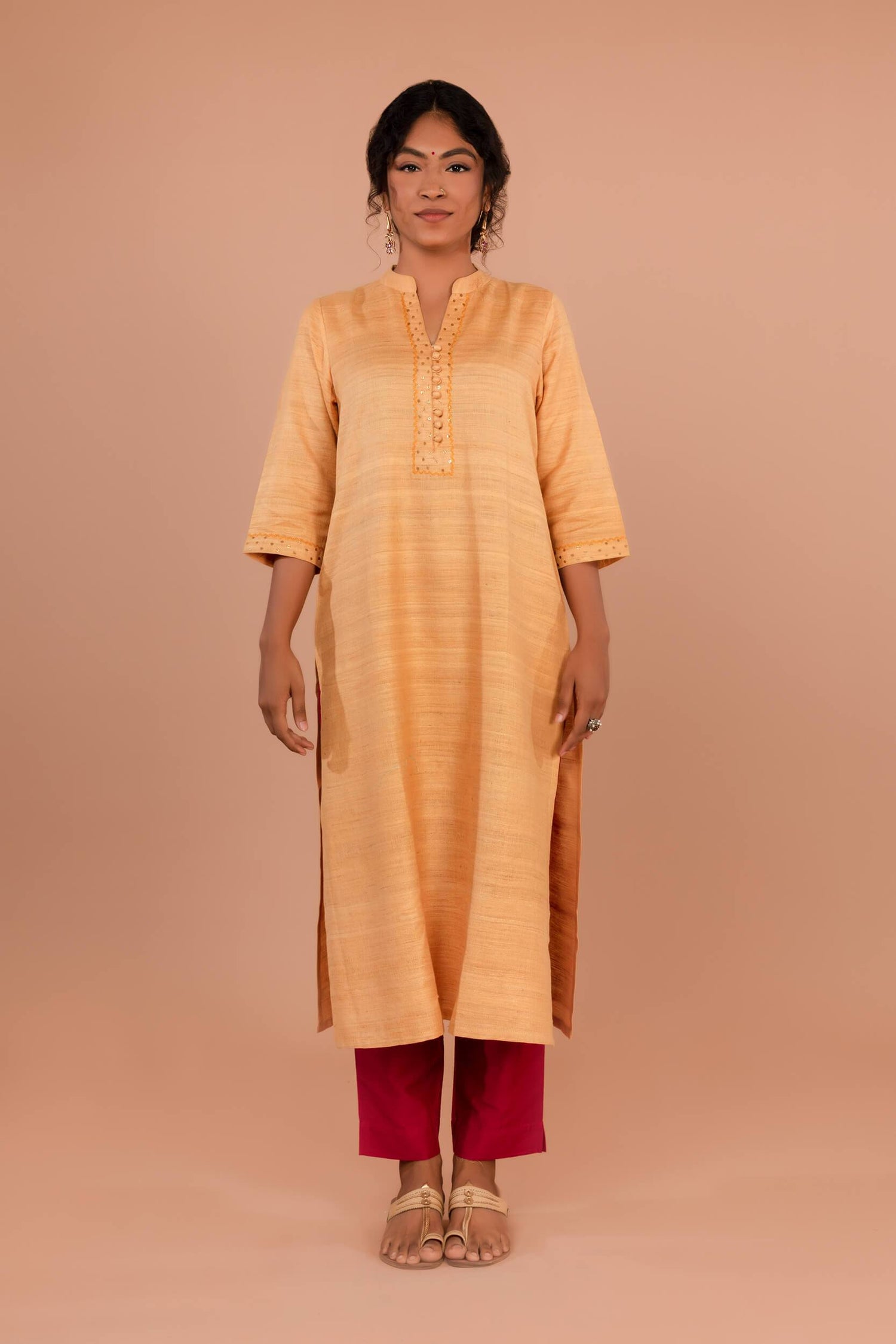 Slub Silk Pants | Ray-Ethnic