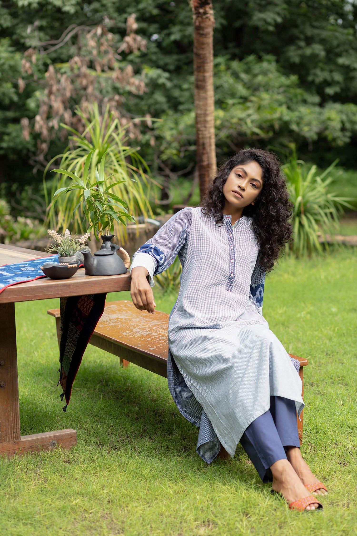 Loose Viscose Pants | Ray-Ethnic